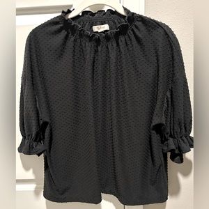 Madewell Clipdot Ruffle Top